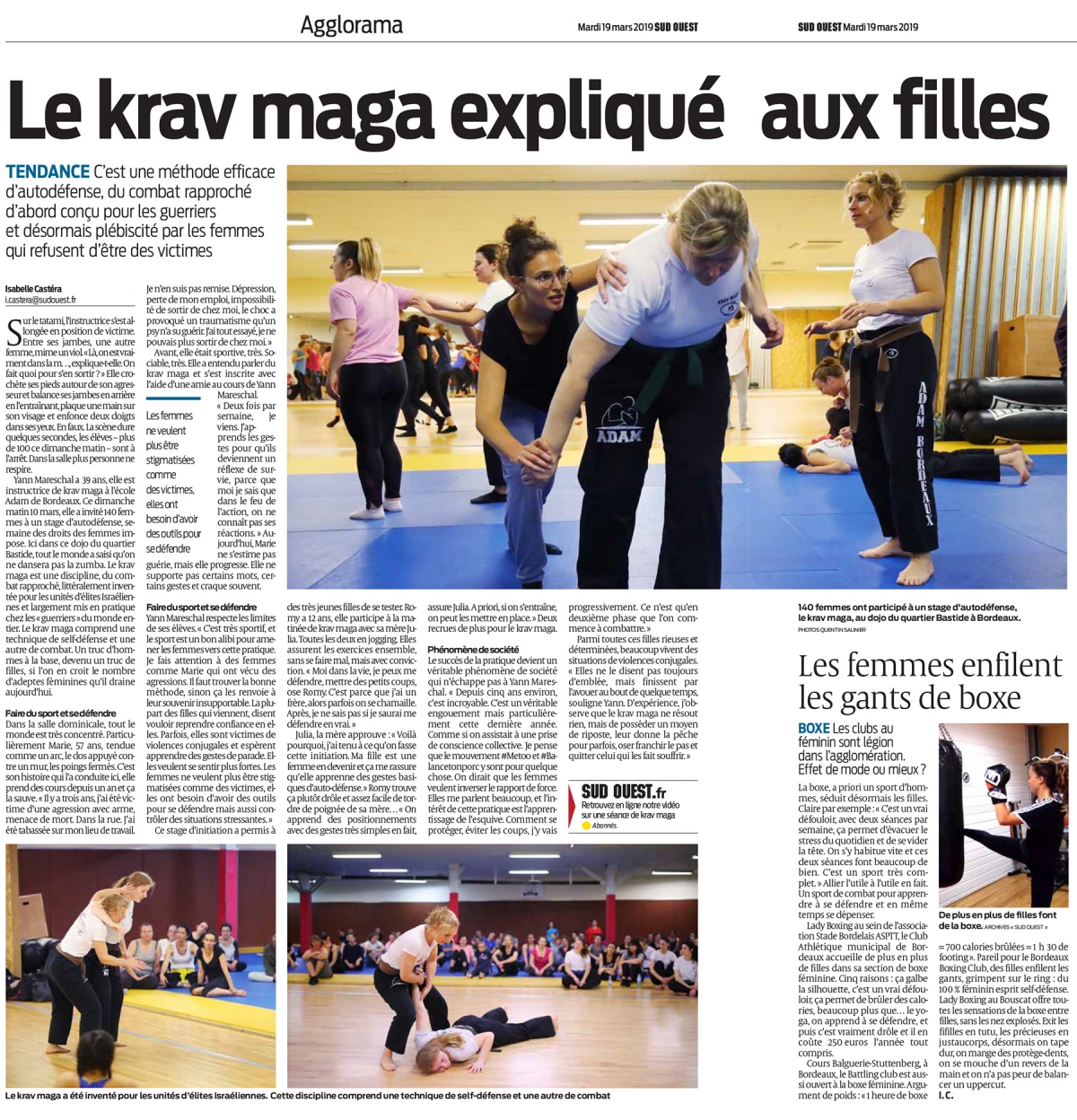 article sud-ouest stage girls gratuit